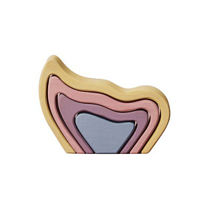 Деревянная пирамидка Радуга грез "Крыло бабочки", дуги, пастельная